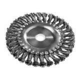 Щетка крацовка для УШМ диск 125мм проволока крученная стальная Matrix