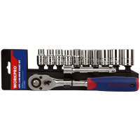 Набор торцевых головок 1/2 с трещеткой 10-22мм 12предм. Workpro