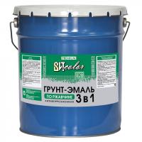 Грунт эмаль по ржавчине 3в1 шоколадная 10кг глянец Вит Color