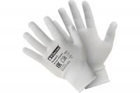 Перчатки полиэстер д/сборки белые L Fiberon