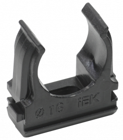 Клипса к трубе гофриров.16 ПНД черная IEK