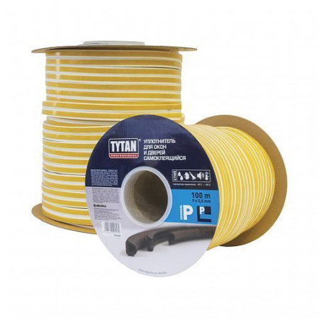 Уплотнитель  P 9х5,5мм белый 100м Титан