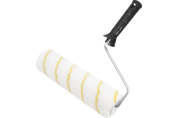 Валик эмаль алкид 180х42х12х6мм 860г/м2 полиамид желтая полоса Decor(55)*