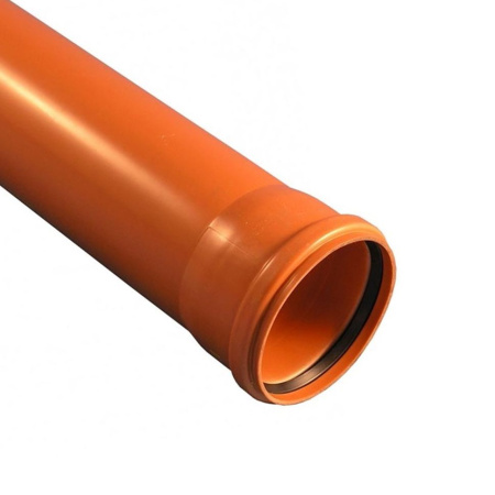 ПВХ Труба канализационная 200х3000мм оранжевая Полипластик---