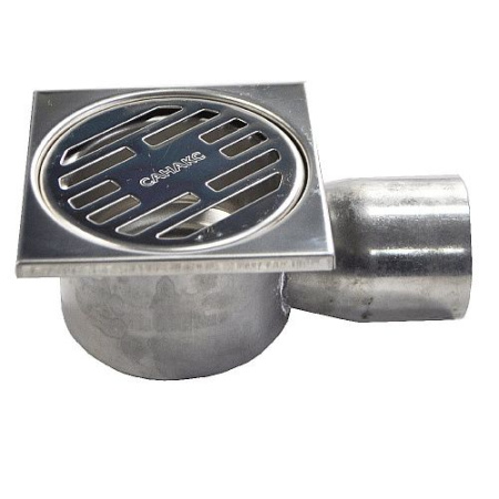 Трап 50 100х100 горизонтальный нерж.хром Санакс