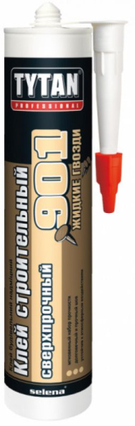 Клей жидкие гвозди акриловые 380г бежевый д/влажных зон  нар/внутр.универсаль 901 Tytan Professional