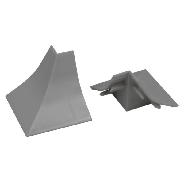 Плинтус для столешницы угол наружний металлик серебристый Идеал---