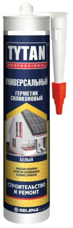 Герметик силиконовый универсальный 280мл белый Tytan Professional(12)