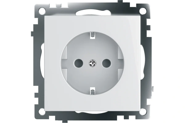 Розетка 1-мест с/з белая Катрин Stekker