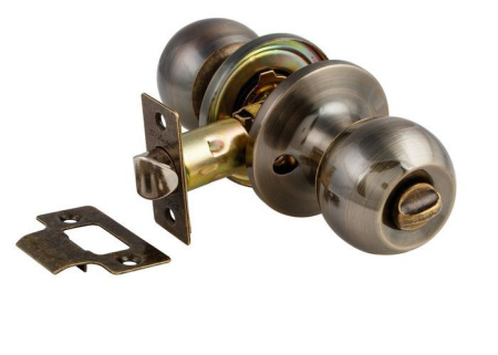 Защелка круглая фиксатор 6072-03ВК бронза  АВ S-Locked