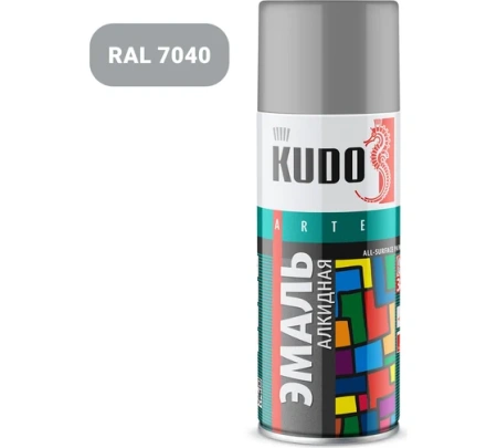 Эмаль алкидная серая 520мл 1018 Kudo(12)