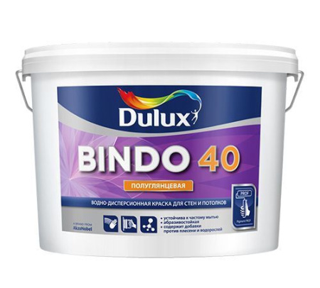 Краска Dulux Professional Bindo40 интерьерная  9л BW 10%---