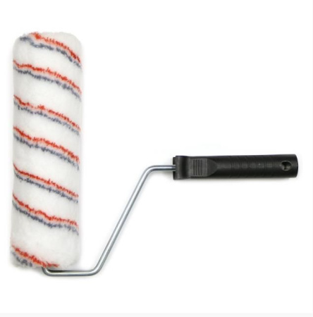 Валик в/д 180х40х18х6мм полиэстер красно-серая полоса Color Expert