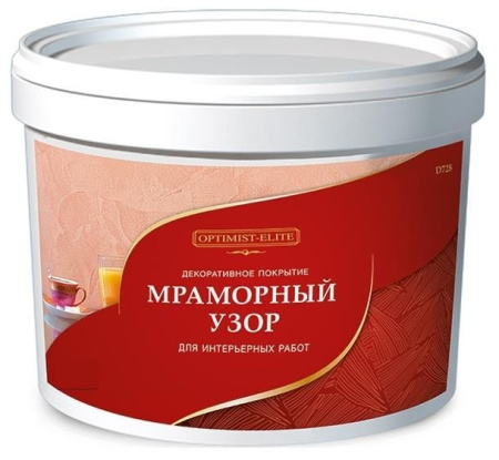 Покрытие декоративное D728 Мраморный узор 15кг Optimist Elite