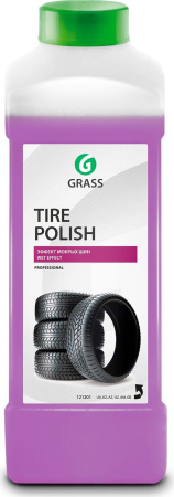 Полироль-чернитель шин Tire Polish 1,0л эффект мокрых шин Grass---